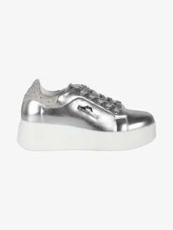 Nazareno Gabrielli Sneakers donna effetto metalizzato con zeppa