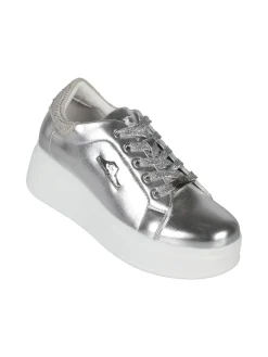 Nazareno Gabrielli Sneakers donna effetto metalizzato con zeppa