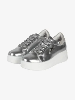 Nazareno Gabrielli Sneakers donna effetto metalizzato con zeppa