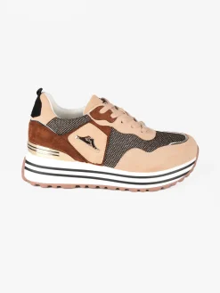 Nazareno Gabrielli Sneakers donna brillantinate con platform