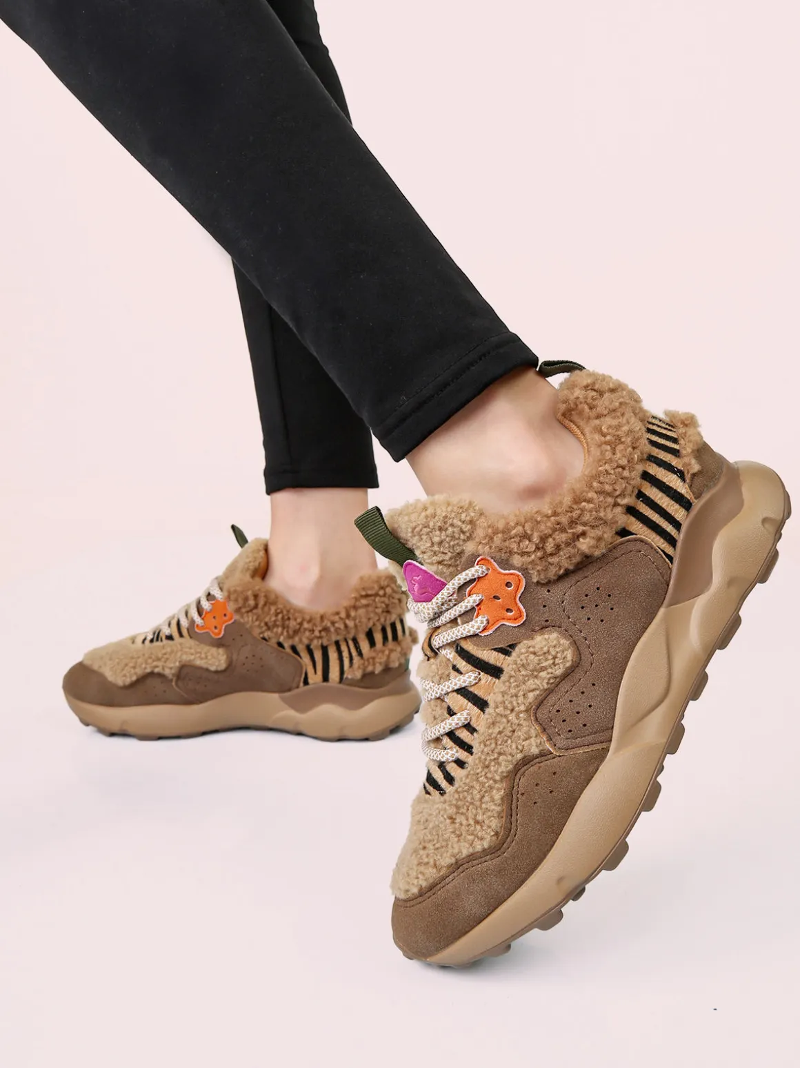 Nazareno Gabrielli Sneakers donna brillantinate con platform