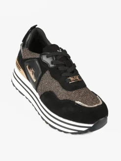 Nazareno Gabrielli Sneakers donna brillantinate con platform