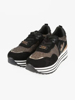 Nazareno Gabrielli Sneakers donna brillantinate con platform