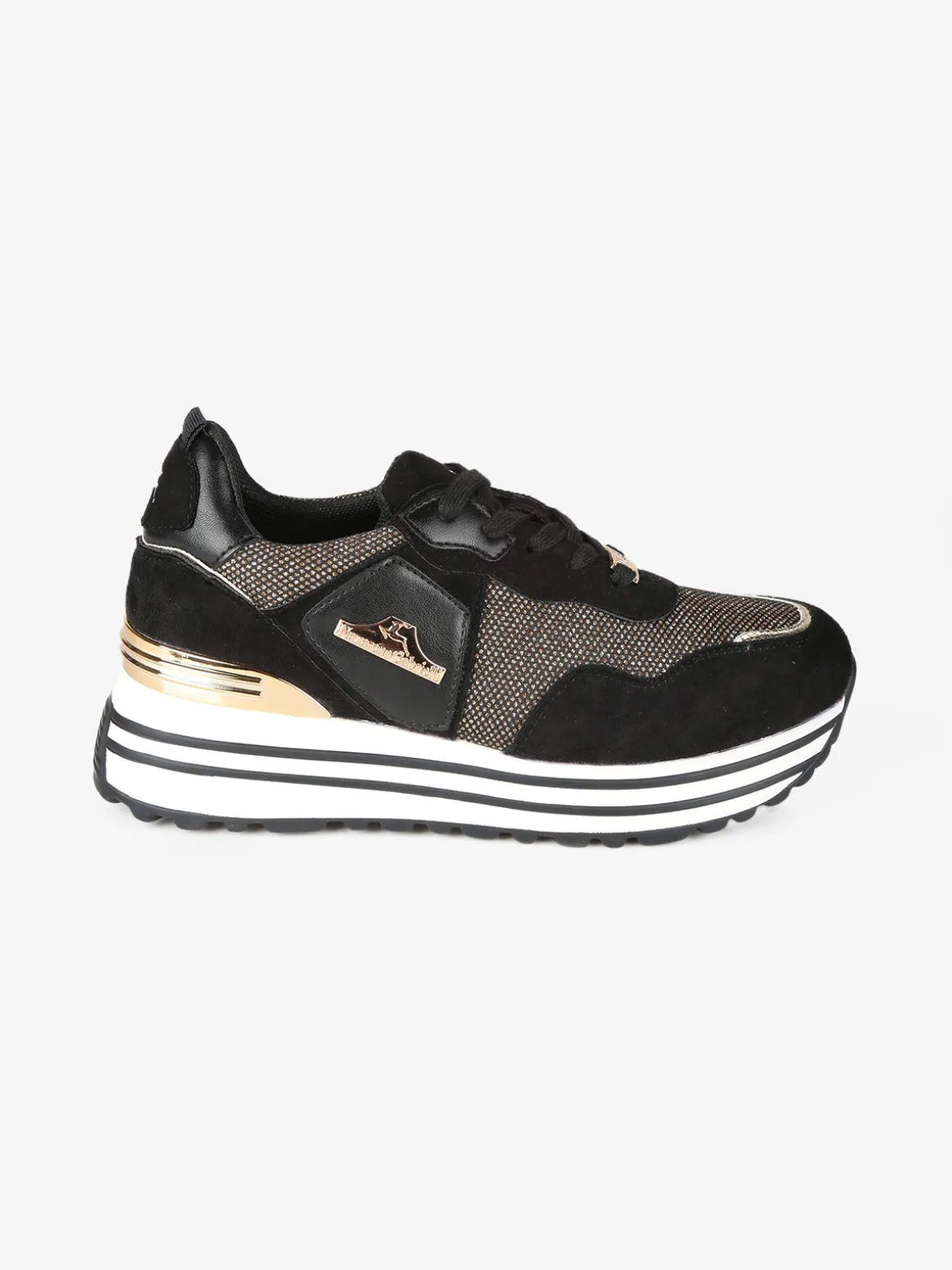 Nazareno Gabrielli Sneakers donna brillantinate con platform