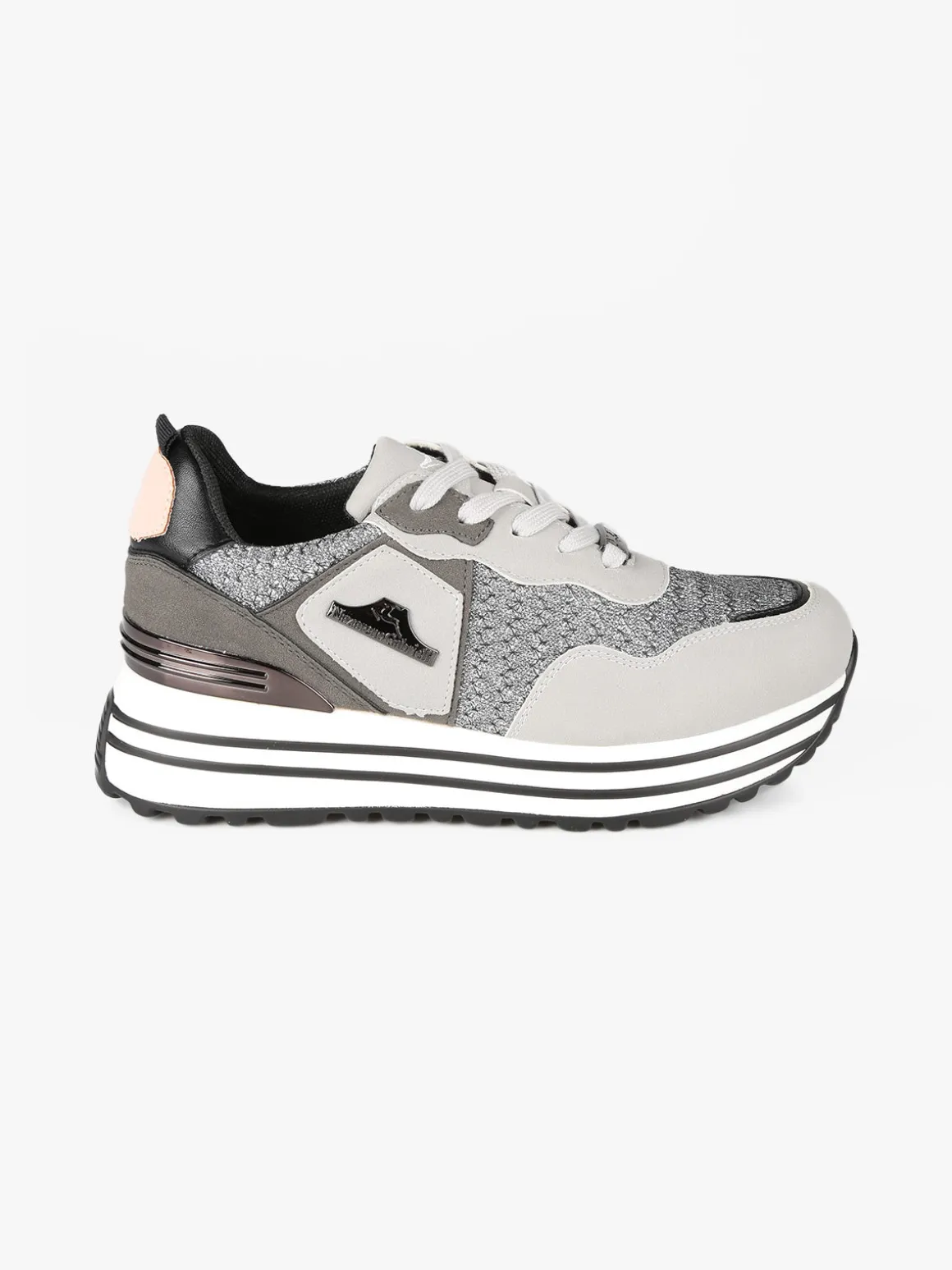 Nazareno Gabrielli Sneakers donna brillantinate con platform