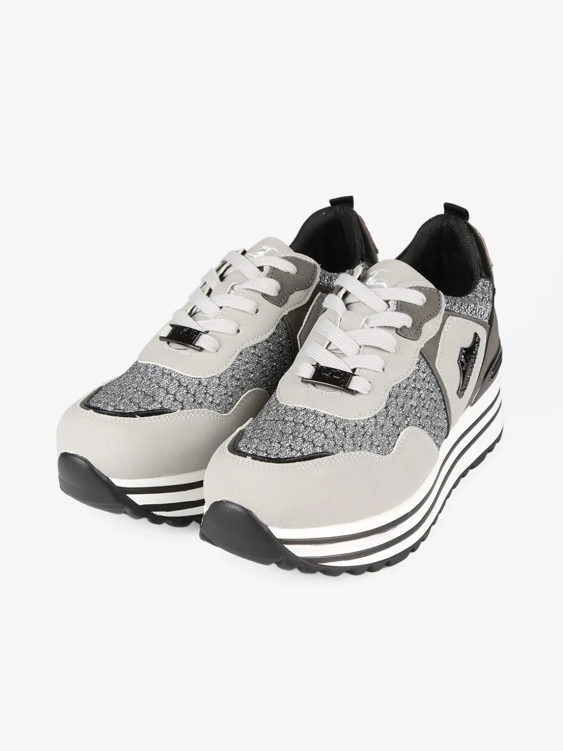 Nazareno Gabrielli Sneakers donna brillantinate con platform