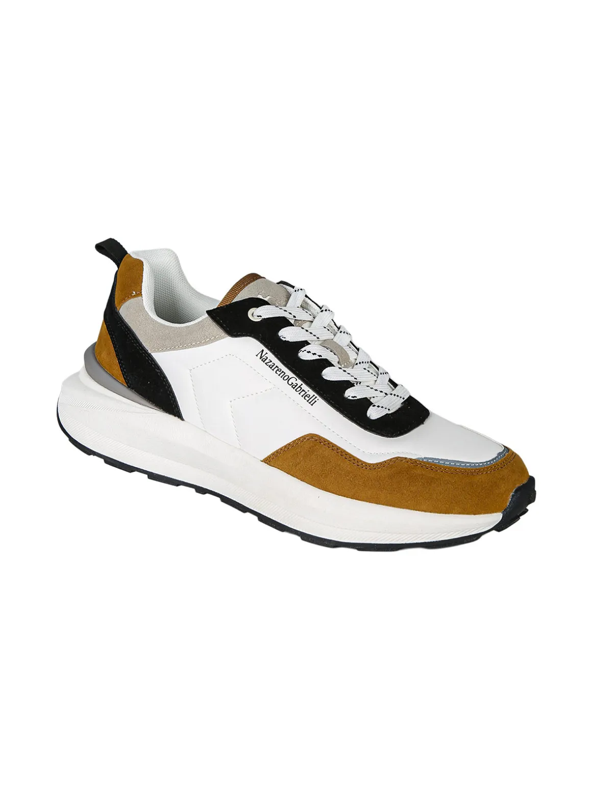 Nazareno Gabrielli Sneakers stringate da uomo - khaki
