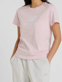 New Balance ESSENTIALS STACKED LOGO TEE T-shirt donna