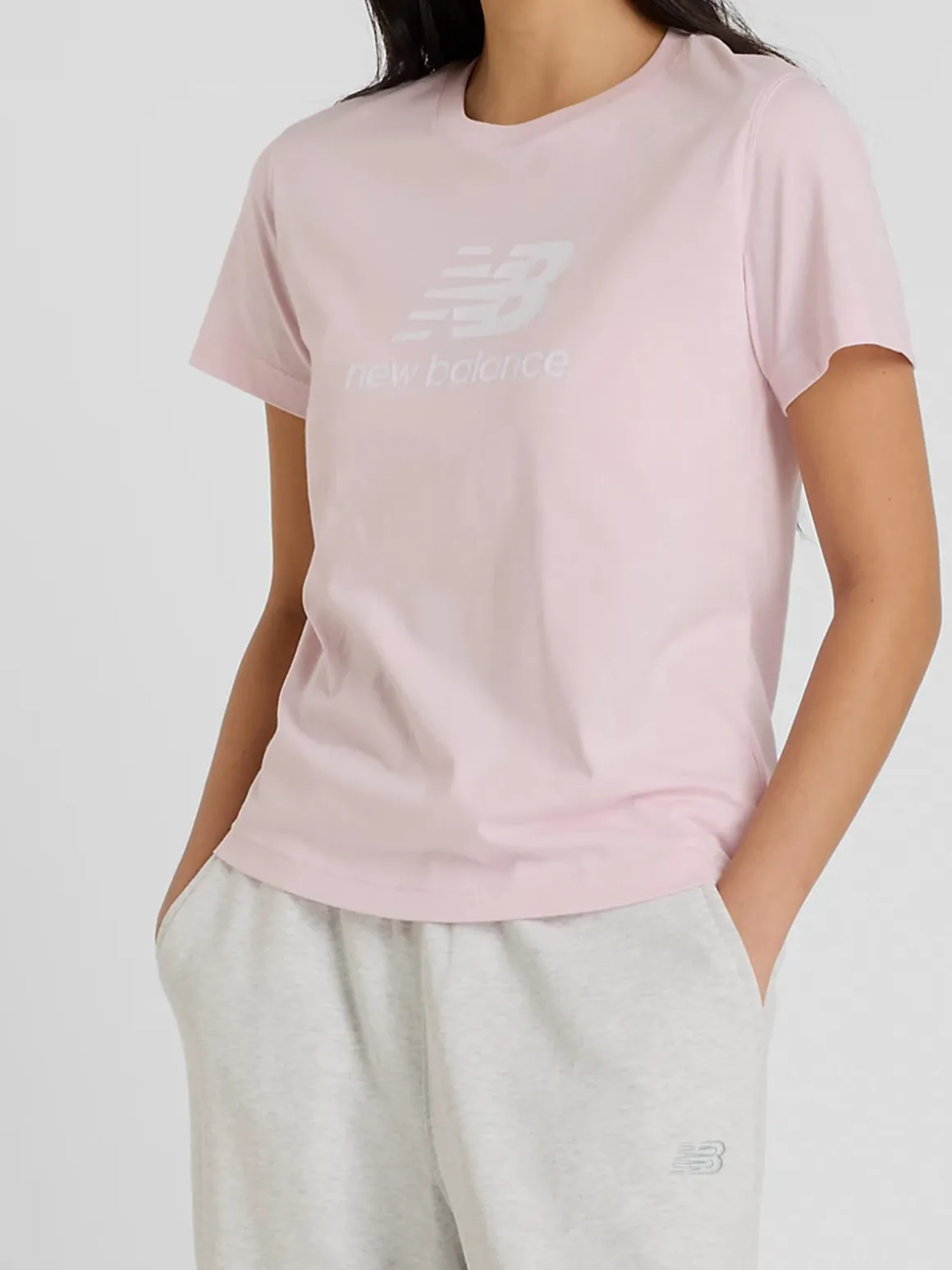 New Balance ESSENTIALS STACKED LOGO TEE T-shirt donna
