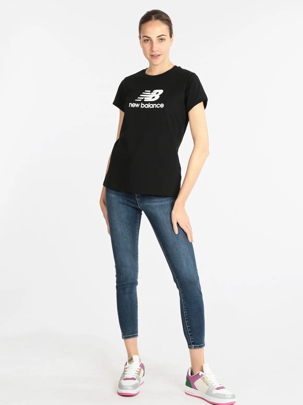 New Balance Essentials Stacked Logo T-shirt manica corta donna