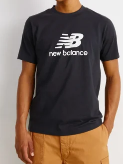 New Balance ESSENTIALS STACKED LOGO T-shirt da uomo a maniche corte in cotone