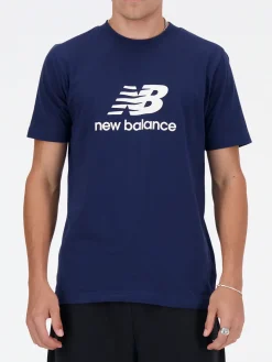 New Balance ESSENTIALS STACKED LOGO T-shirt da uomo a maniche corte in cotone