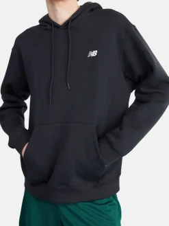 New Balance SMALL LOGO BRUSHED HOODIE Felpa uomo con cappuccio e interno in caldo cotone