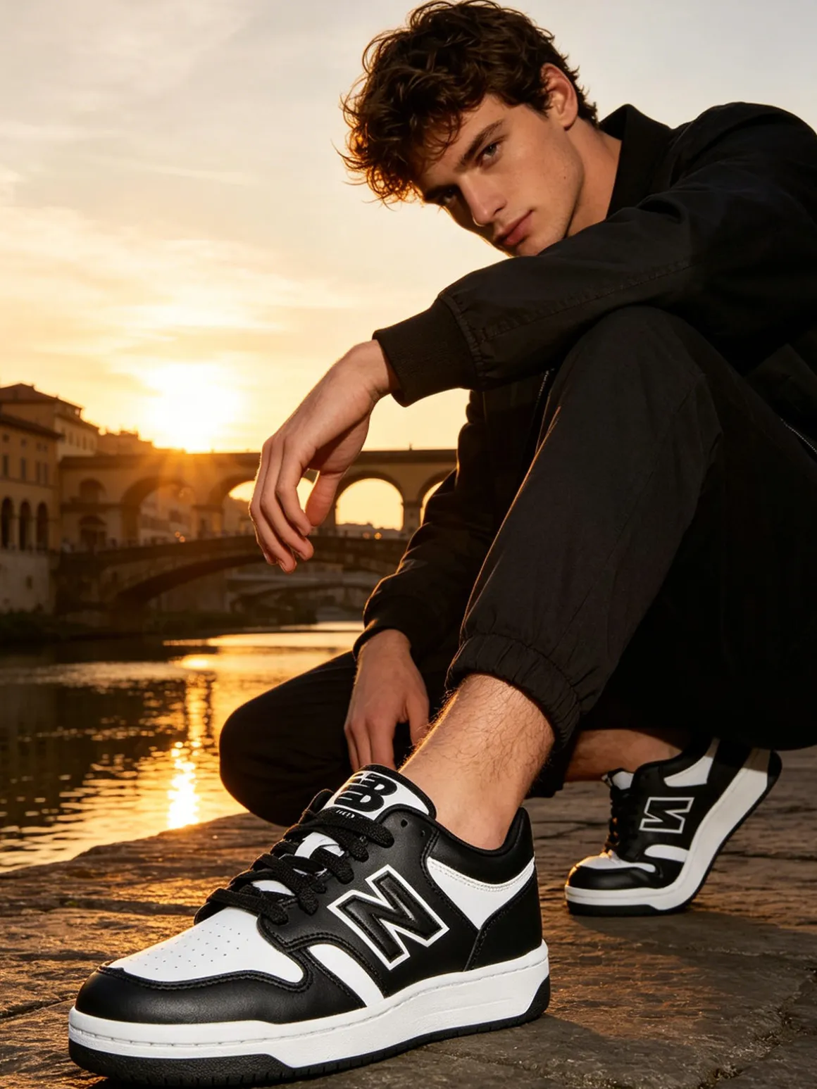 New Balance 480 Sneakers stringate in pelle da uomo