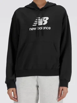New Balance SPORT ESSENTIALS LOGO HOODIE Felpa donna con cappuccio