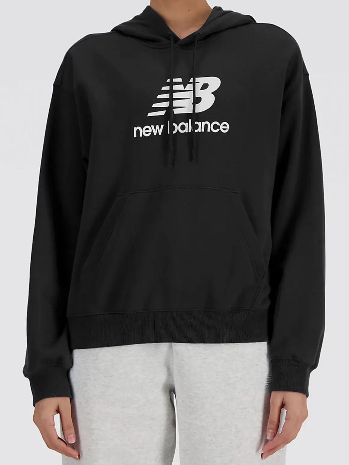 New Balance SPORT ESSENTIALS LOGO HOODIE Felpa donna con cappuccio