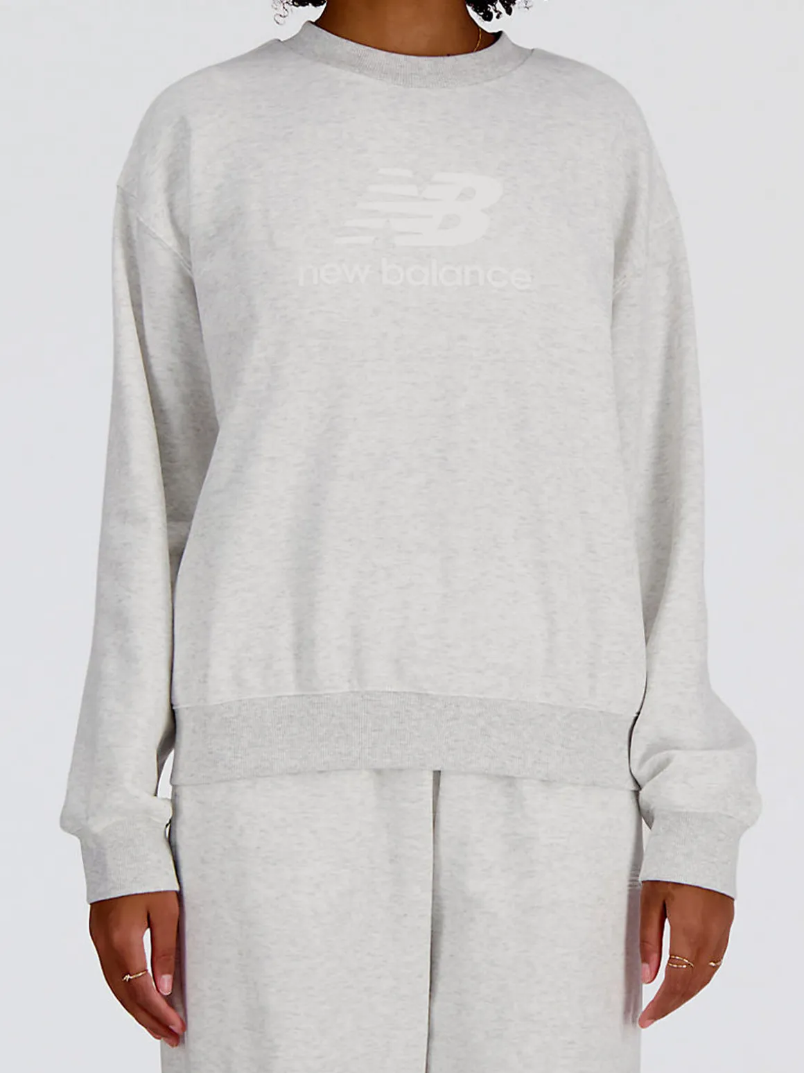 New Balance SPORT ESSENTIALS LOGO CREW Felpa girocollo da donna