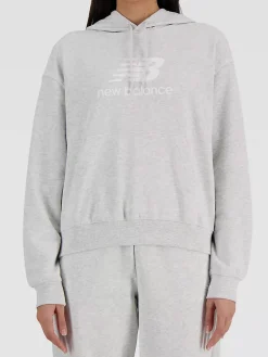 New Balance SPORT ESSENTIALS LOGO HOODIE Felpa donna con cappuccio