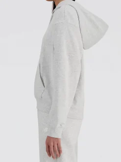 New Balance SPORT ESSENTIALS LOGO HOODIE Felpa donna con cappuccio