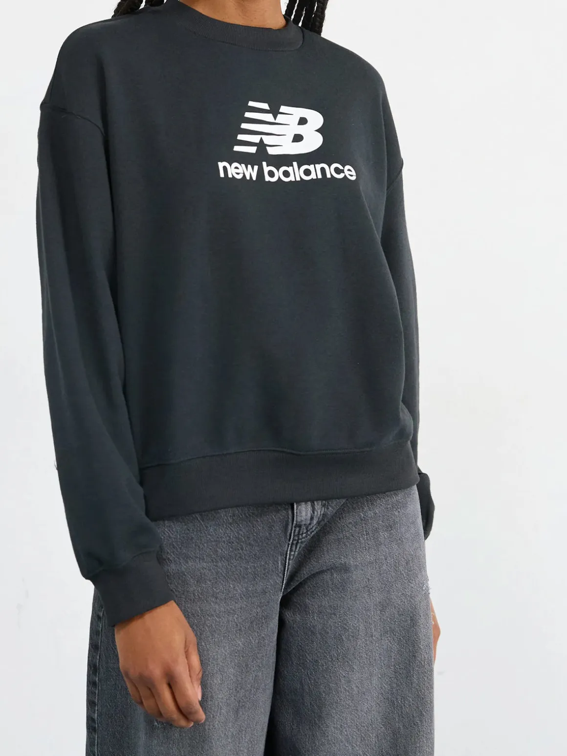 New Balance SPORT ESSENTIALS LOGO CREW Felpa girocollo da donna