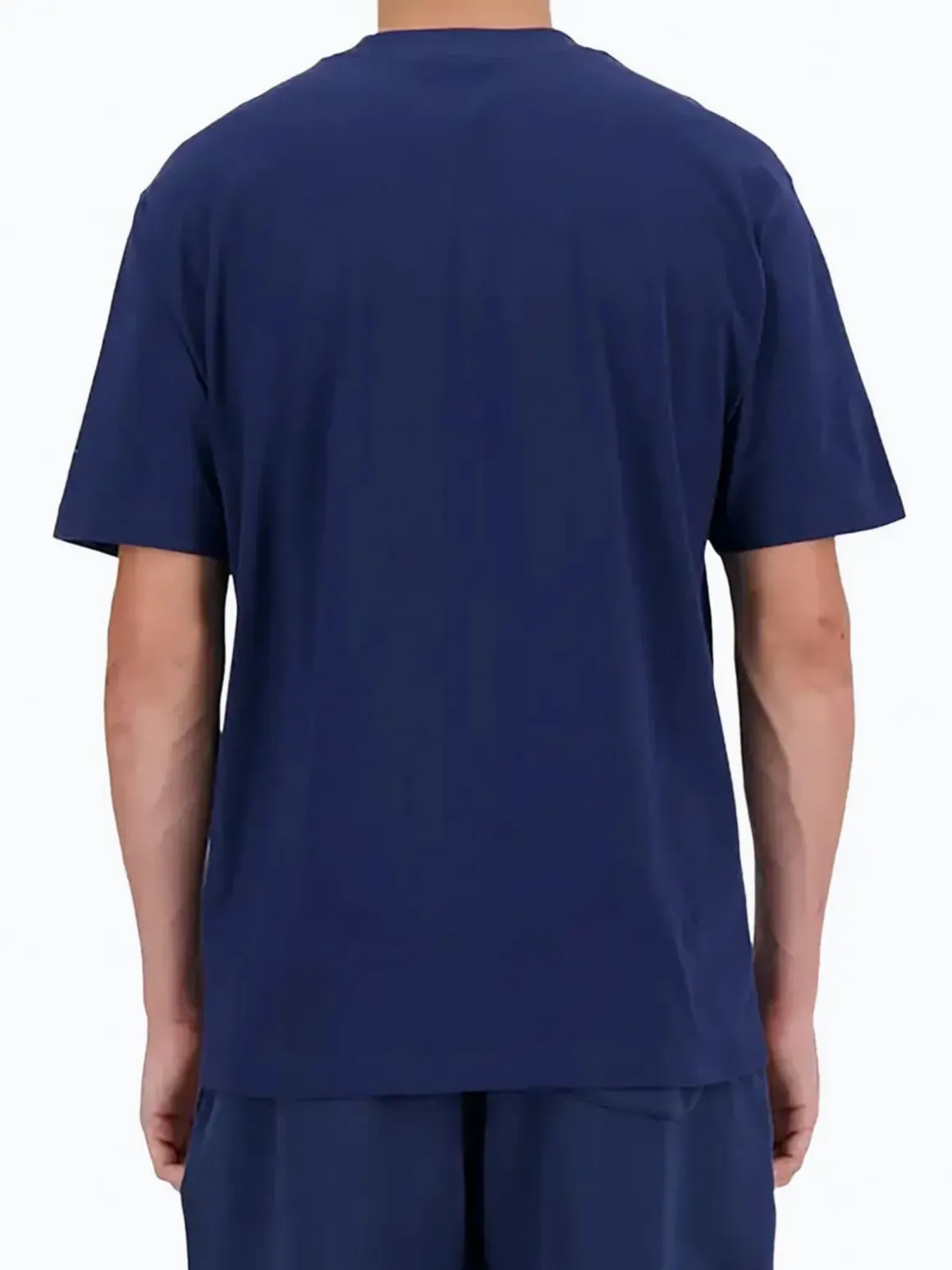 New Balance SPORT ESSENTIALS SMALL LOGO T-shirt da uomo a maniche corte in cotone - blu scuro