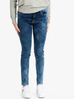 New Collection Jeans elasticizzato da donna effetto slavato