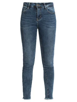 New Collection Jeans push up sfrangiato da donna