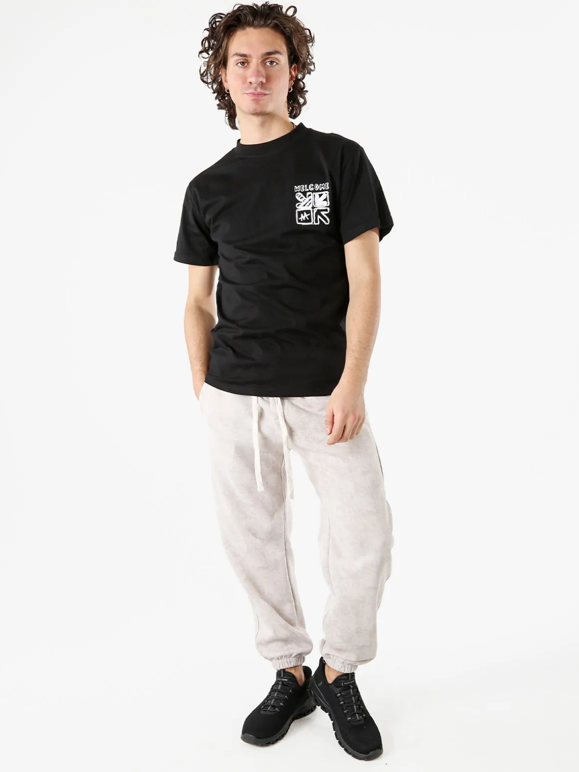 New Dream Pantaloni sportivi da uomo con coulisse ed elastico sul finale - beige
