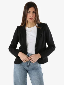 New Gj Blazer donna spigato con bottone - nero