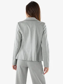 New Gj Blazer donna spigato con bottone - grigio