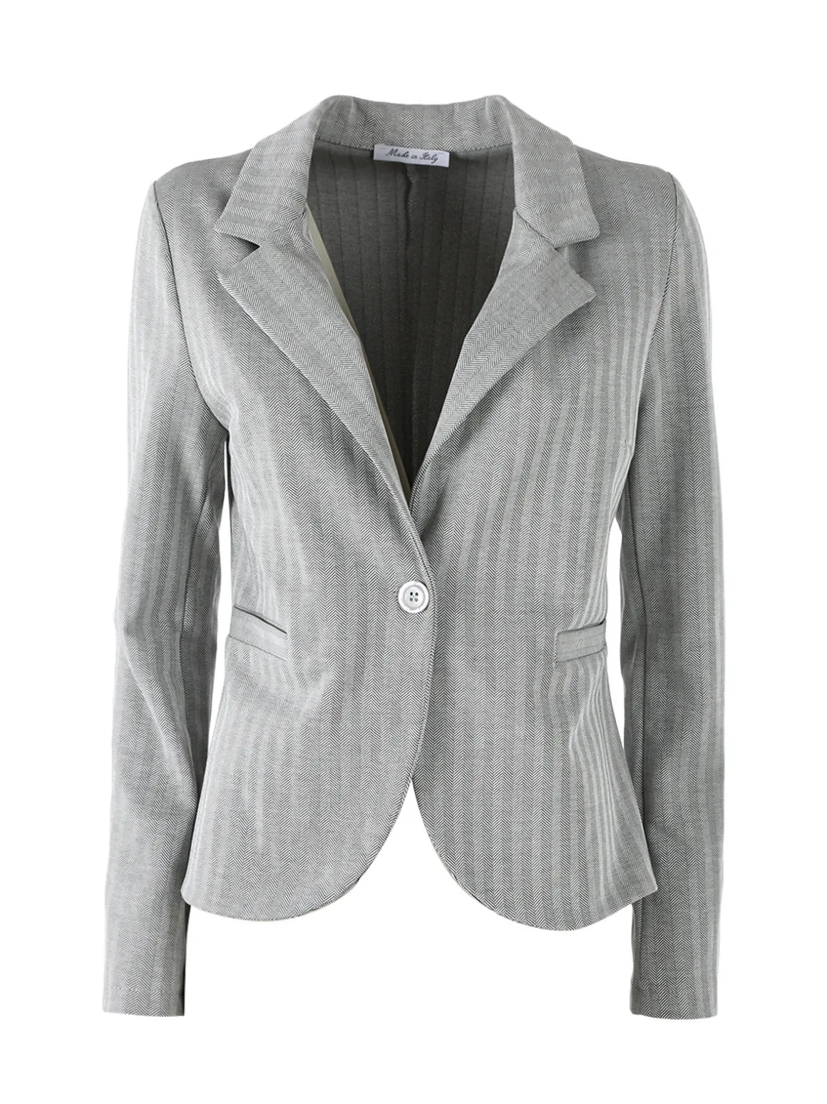 New Gj Blazer donna spigato con bottone - grigio