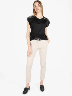 New Gj Pantalone casual da donna con cintura