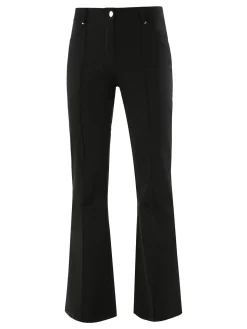 New Gj Pantaloni donna a zampa con cucitura centrale - nero