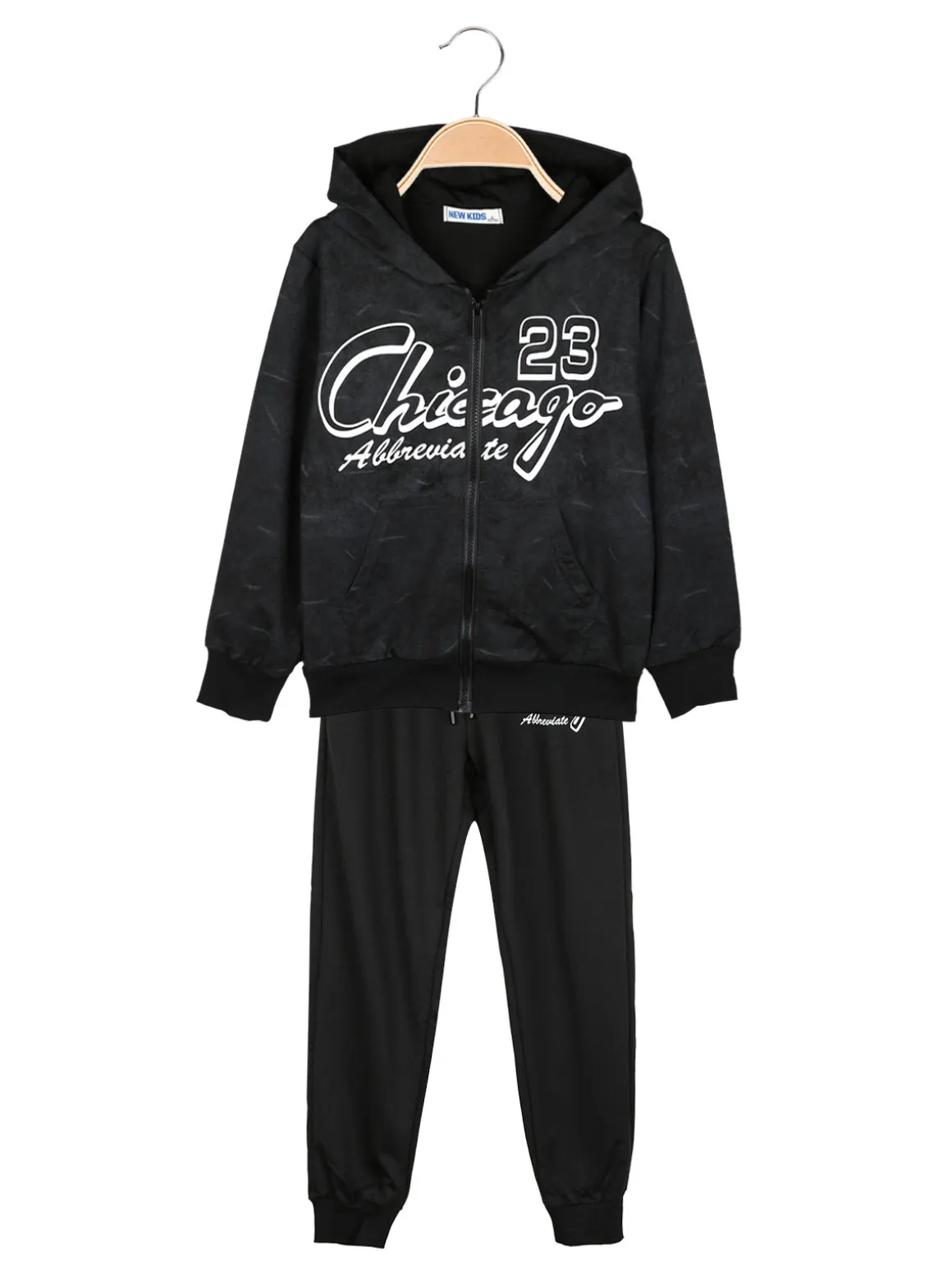 New Kids Completo tuta da ragazzo con cappuccio e zip