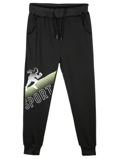 New Kids Pantaloni tuta da bambino con polsini e stampa disegno