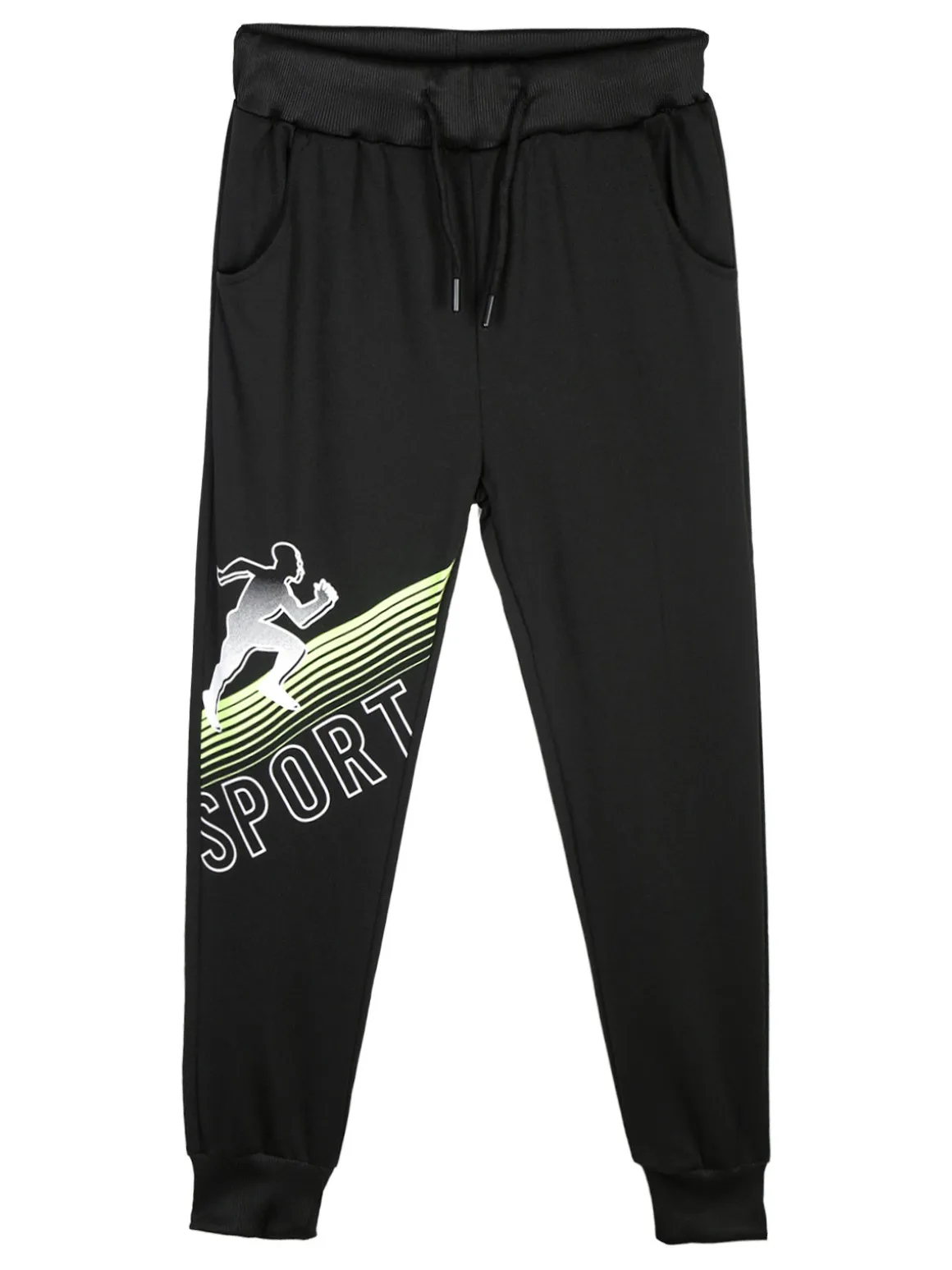 New Kids Pantaloni tuta da bambino con polsini e stampa disegno