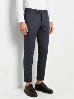 New Marshll Pantaloni da uomo in cotone con risvolti sul finale - avion