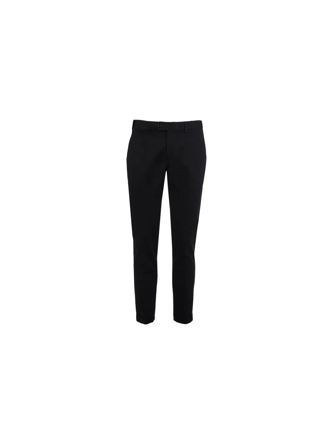 New Marshll Pantaloni da uomo in cotone con risvolti sul finale - nero