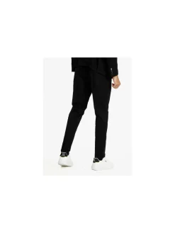 New Marshll Pantaloni da uomo in cotone con risvolti sul finale - nero