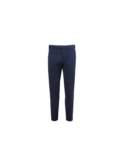 New Marshll Pantaloni da uomo in cotone con risvolti sul finale - blu