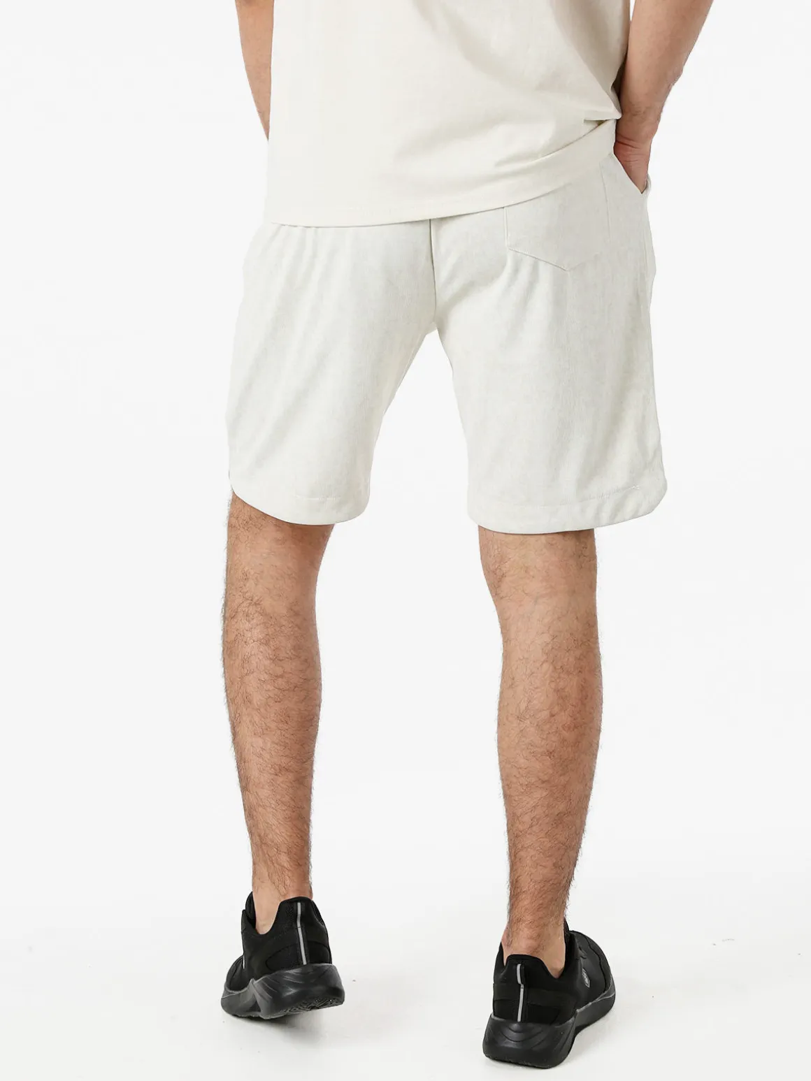 New Mentality Bermuda da uomo con coulisse - beige