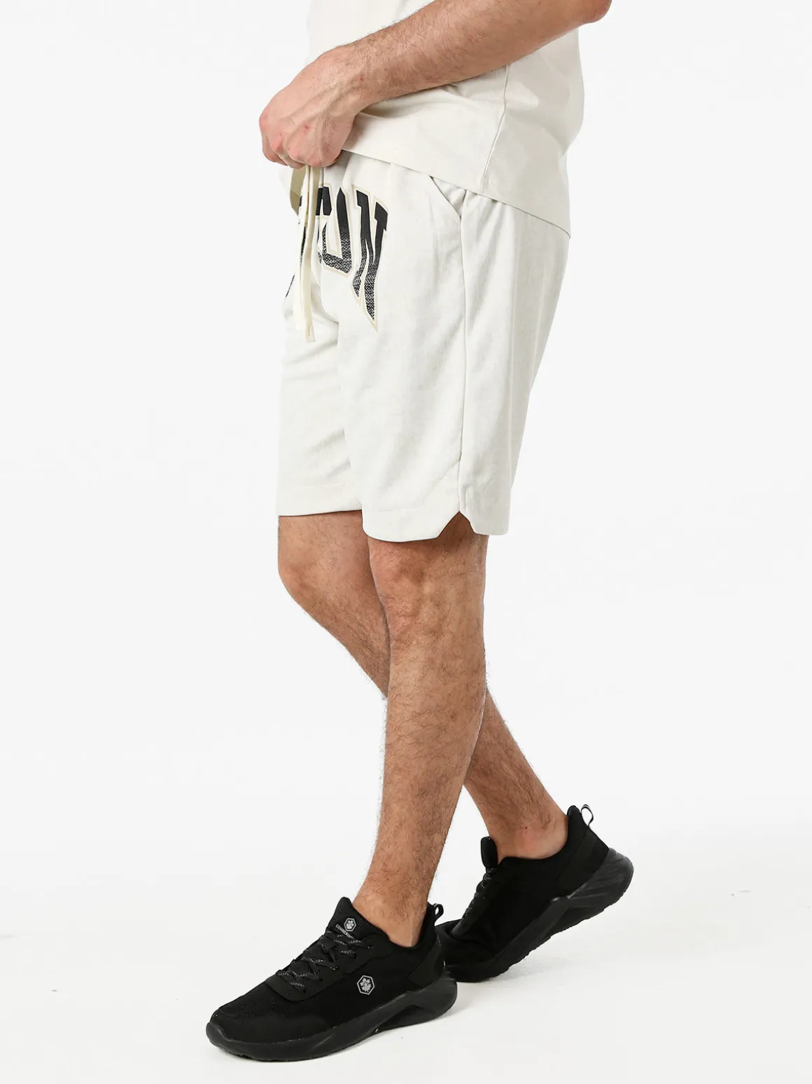 New Mentality Bermuda da uomo con coulisse - beige