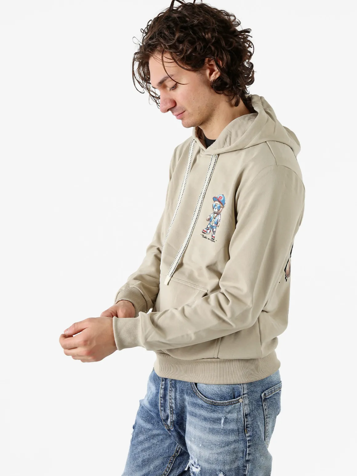 New Mentality Felpa da uomo con cappuccio - khaki
