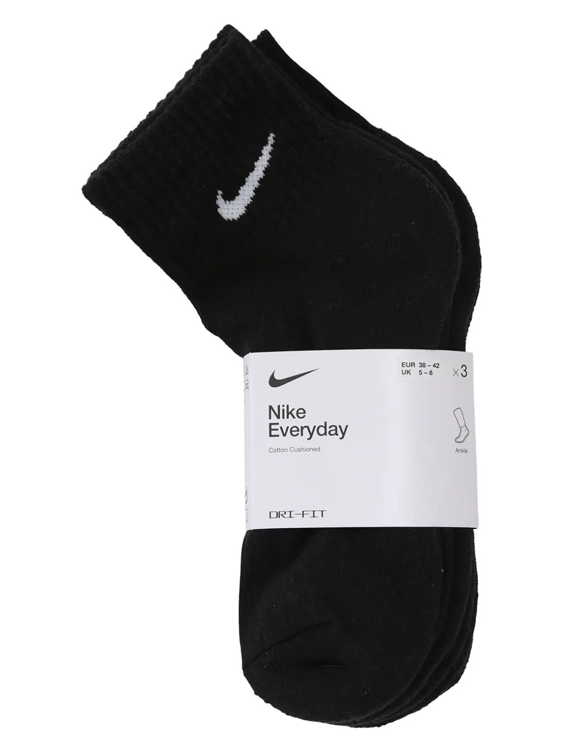Nike Confezione da 3 paia di calze corte tennis unisex con logo - nero