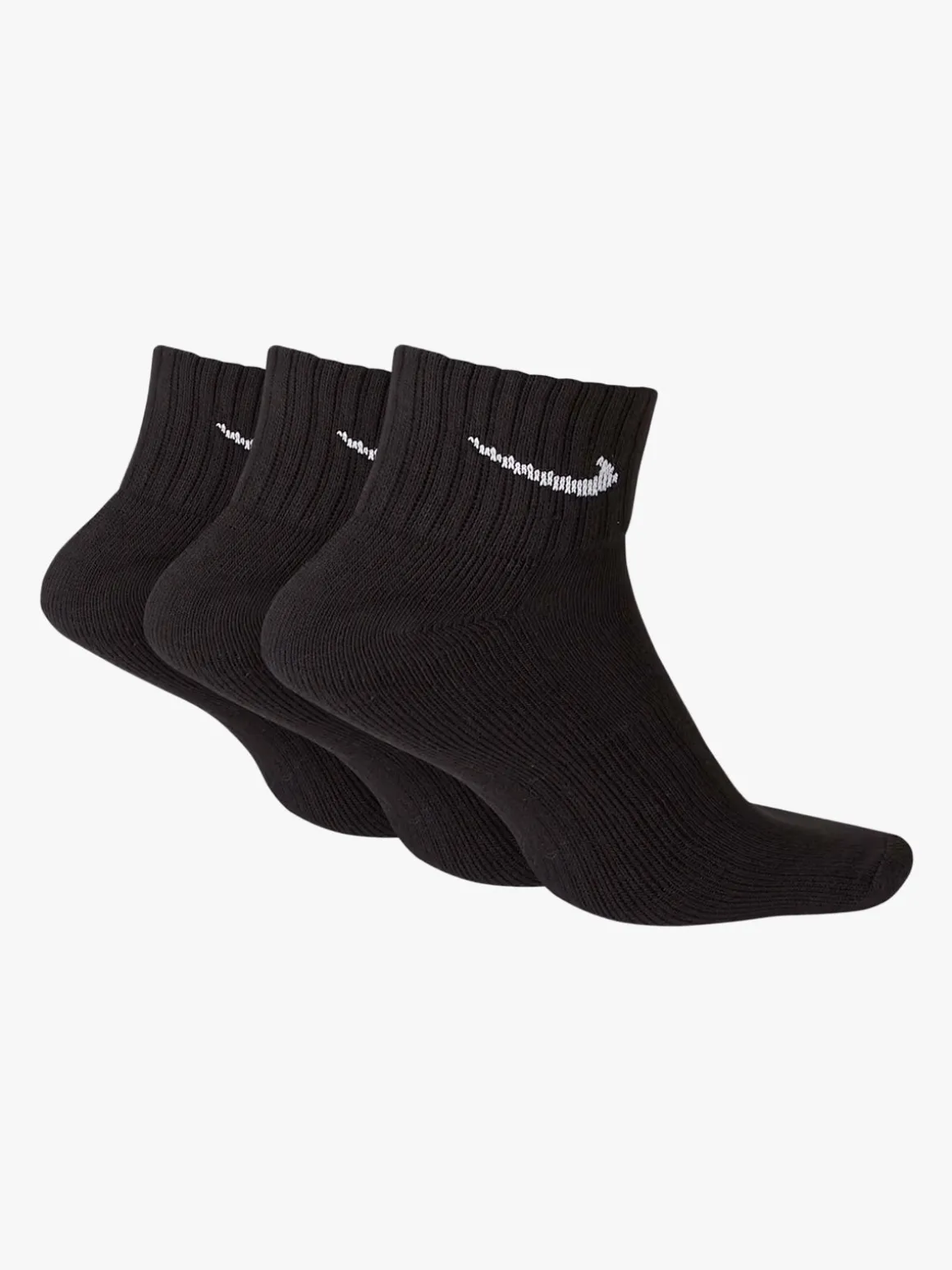 Nike Confezione da 3 paia di calze corte tennis unisex con logo - nero