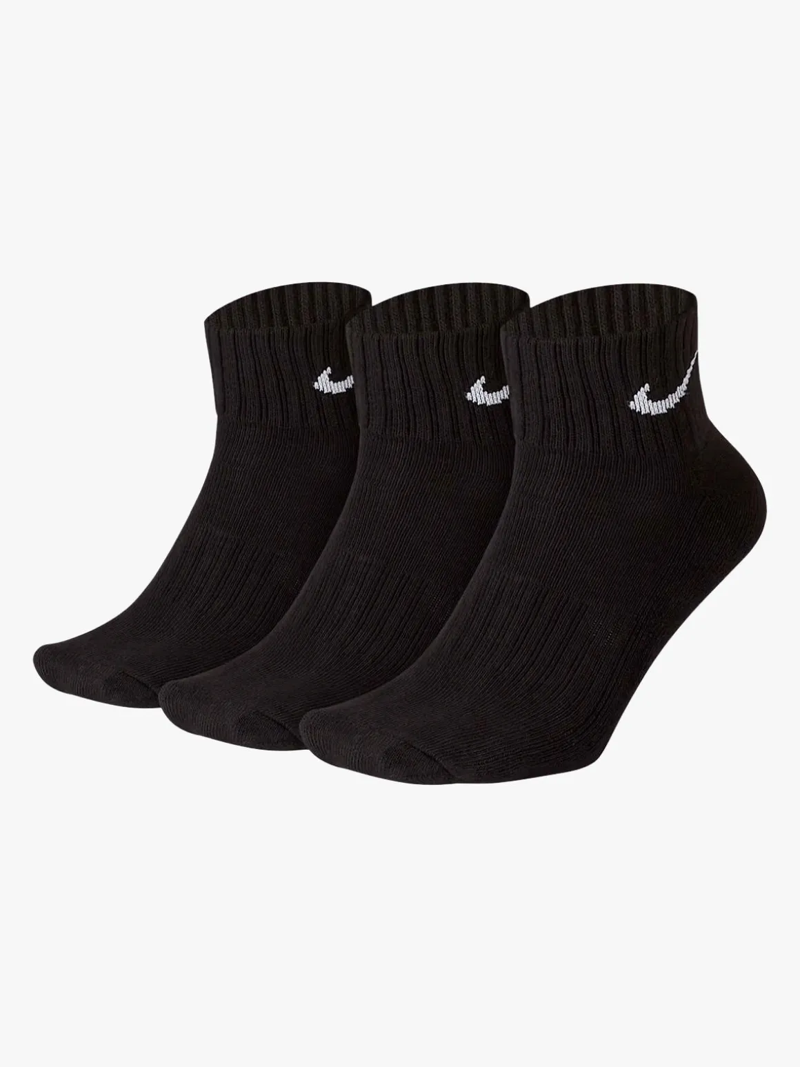 Nike Confezione da 3 paia di calze corte tennis unisex con logo - nero