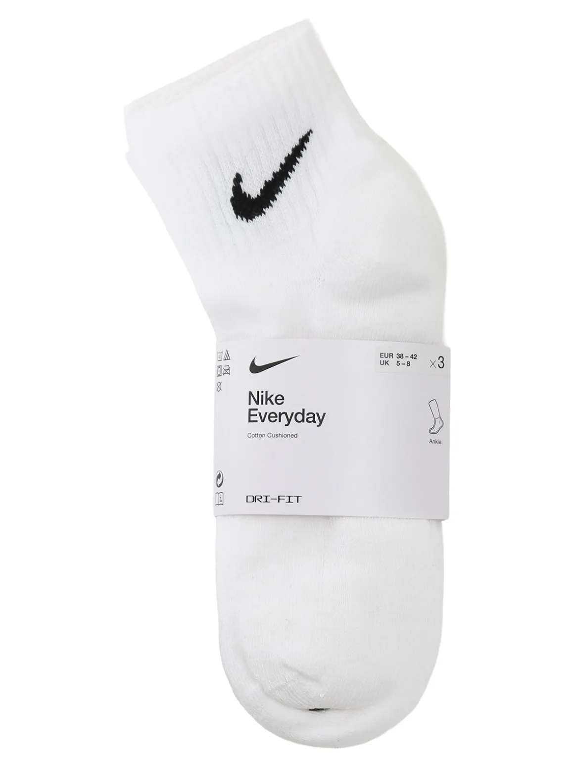 Nike Confezione da 3 paia di calze corte tennis unisex con logo - bianco