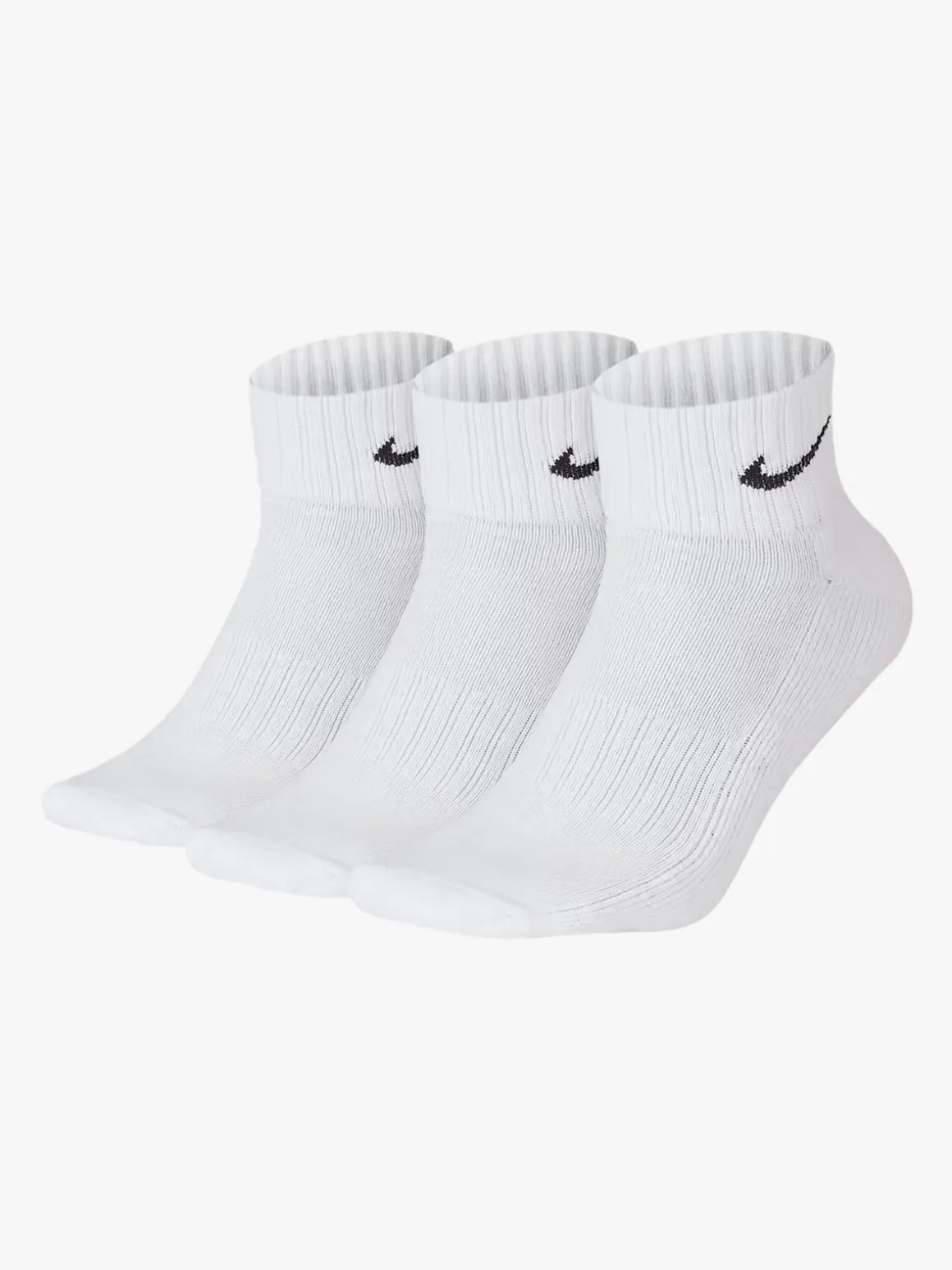 Nike Confezione da 3 paia di calze corte tennis unisex con logo - bianco