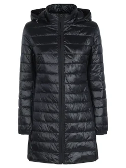 Non Solo Moda Giubbotto donna lungo modello 100grammi con cappuccio