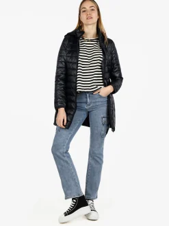Non Solo Moda Giubbotto donna lungo modello 100grammi con cappuccio